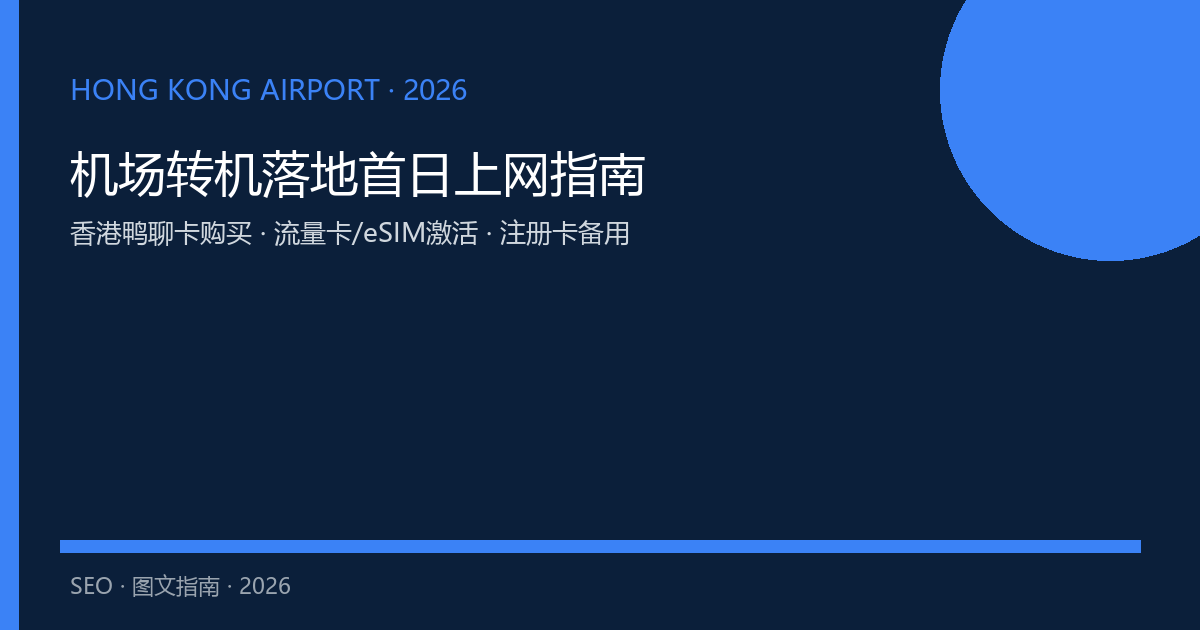 香港国际机场转机落地鸭聊卡流量卡购买封面