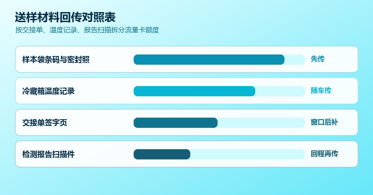 跨境实验室送样流量卡检测报告回传对照表